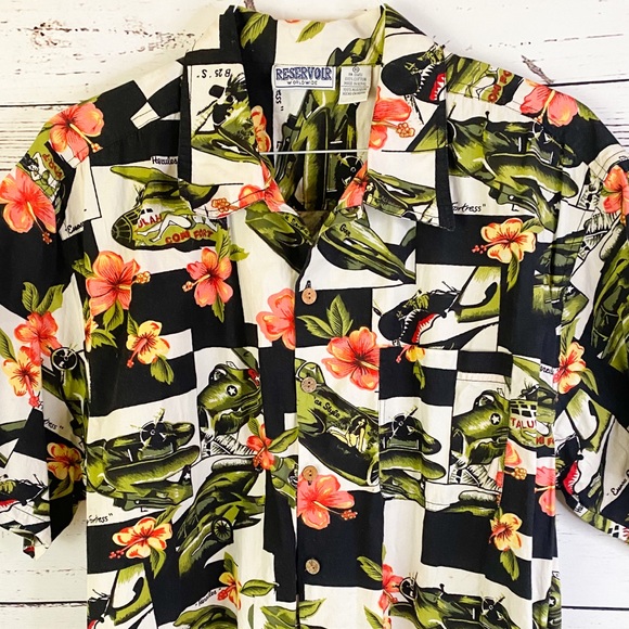 😎SOLD😎Men’s Reservoir Hawaiian Shirt - Picture 2 of 6